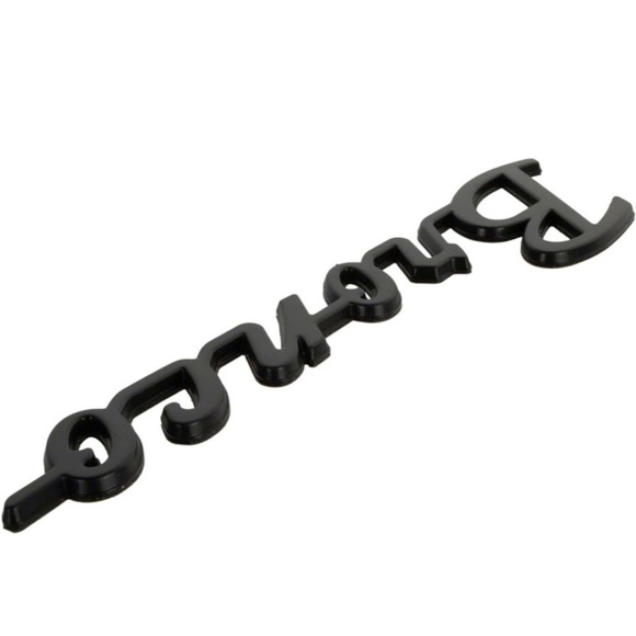 2021-2024 Bronco Matte Black Script Heritage Fender Emblems Pair NIP - Picture 5 of 12